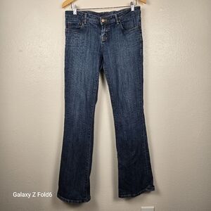 Seven7 Women’s Flare Jeans Blue Denim Size‎ 32 Stretch Bootcut Mid Rise Casual